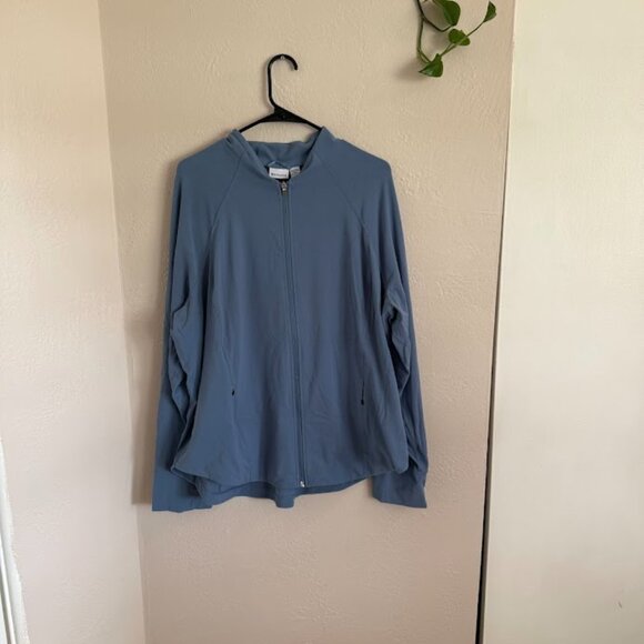 Athleta Zip-up Blue Workout Jacket - Picture 1 of 4
